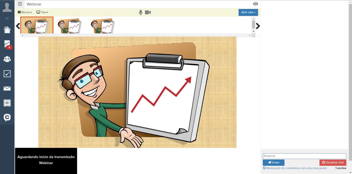 <p>Sala de webinar no site -> seção Webinars</p> <p>Sala de webinar no site -> seção Webinars</p>